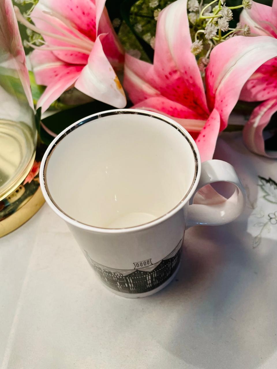 Liberty of London Black & White Architectural Mug – 4.25 Inch