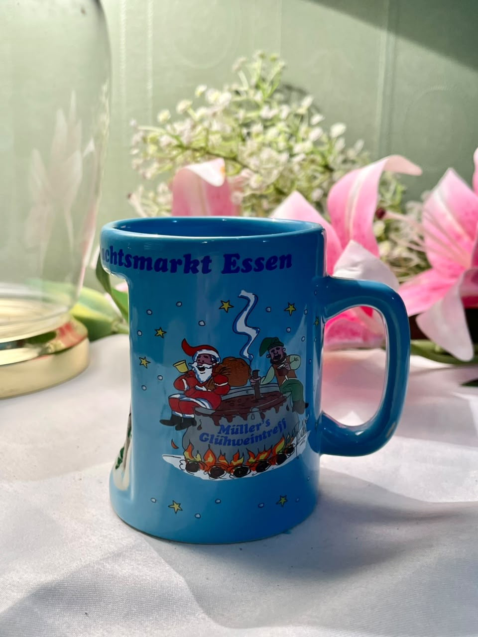 MoHaba Blue Heraldic Crest Ceramic Mug 10cm - 1 Piece