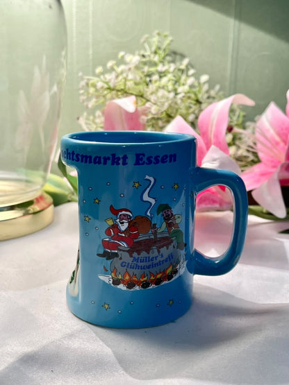 MoHaba Blue Heraldic Crest Ceramic Mug 10cm - 1 Piece