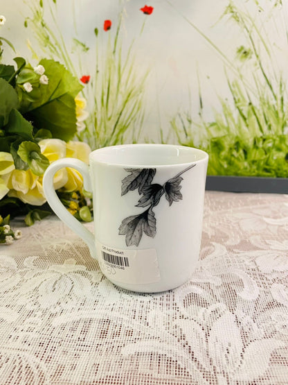 Royal Worcester Black Peony Fine Porcelain Mug