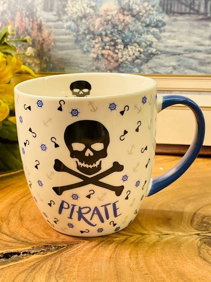 Leonardo Collection Pirate Fine China Mug | Skull Crossbones Cup