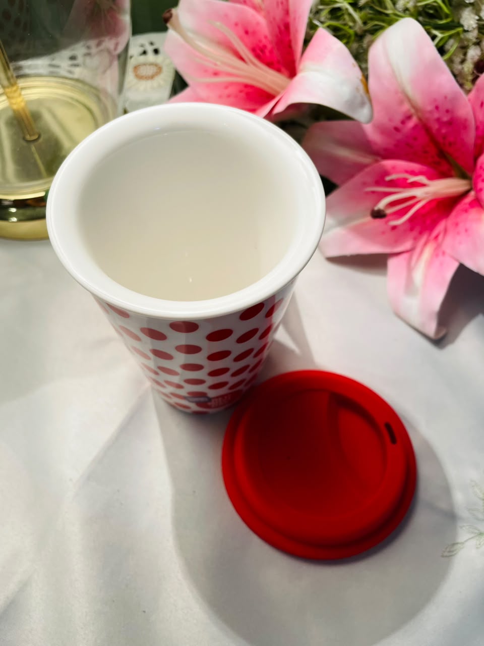 Comic Relief Red Nose Day Polka Dot Travel Mug Approx. 15 cm