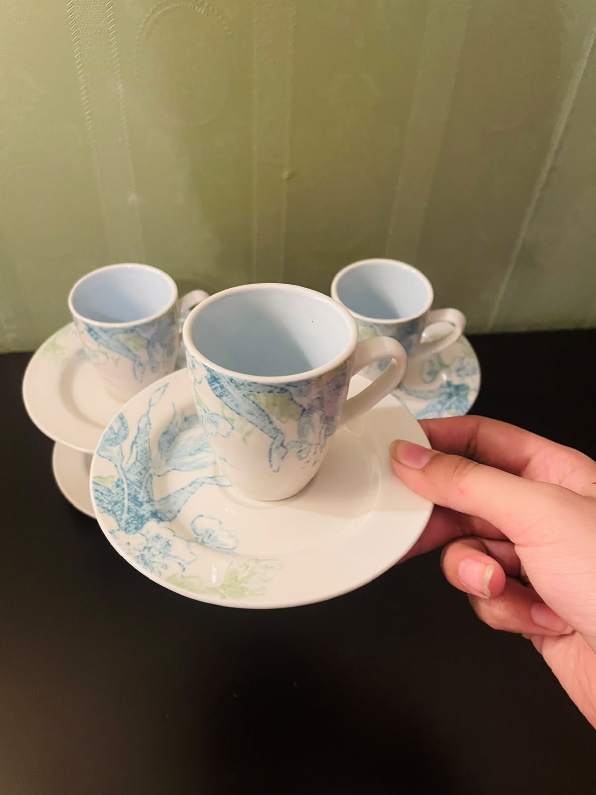 Johnson Brothers Chambray Coffee Cup & Saucer Set of 5