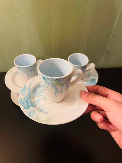 Johnson Brothers Chambray Coffee Cup & Saucer Set of 5
