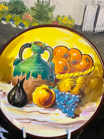 Majolica Spanish Hand-Painted Ceramic Wall Plate –  Vintage Collectible in Pakistan
