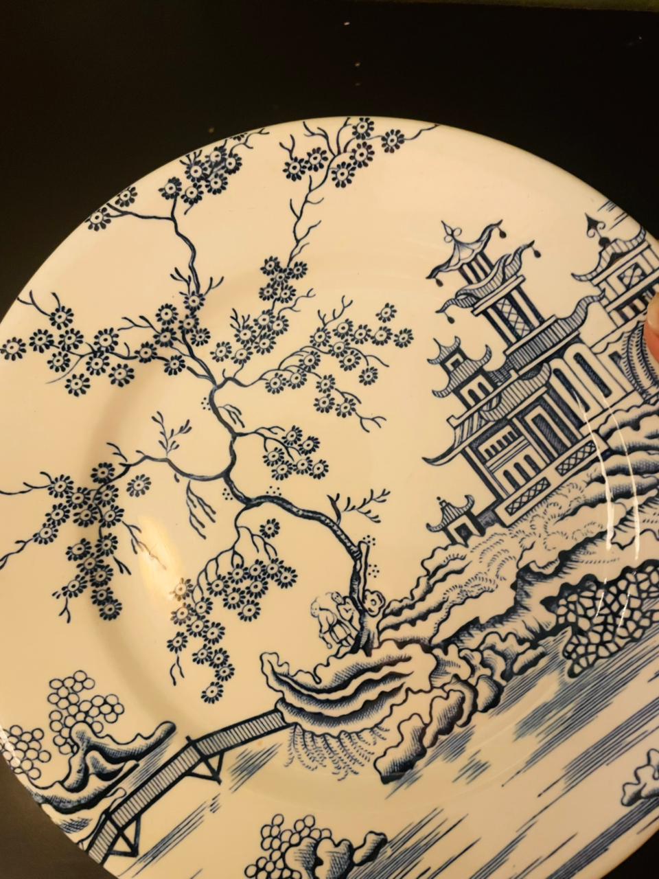 Blue and White Chinoiserie Decorative Plate 8 Inch