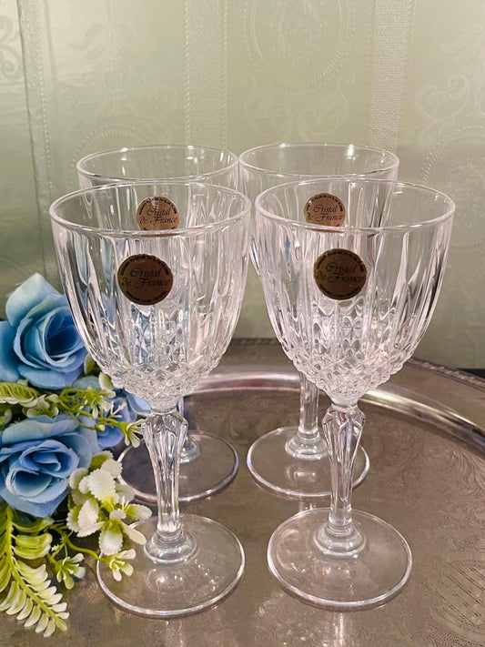 Cristal de France Crystal Goblets Set of 4 – 17 cm