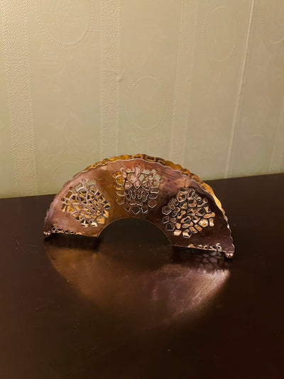 Vintage Pierced Brass Napkin Holder