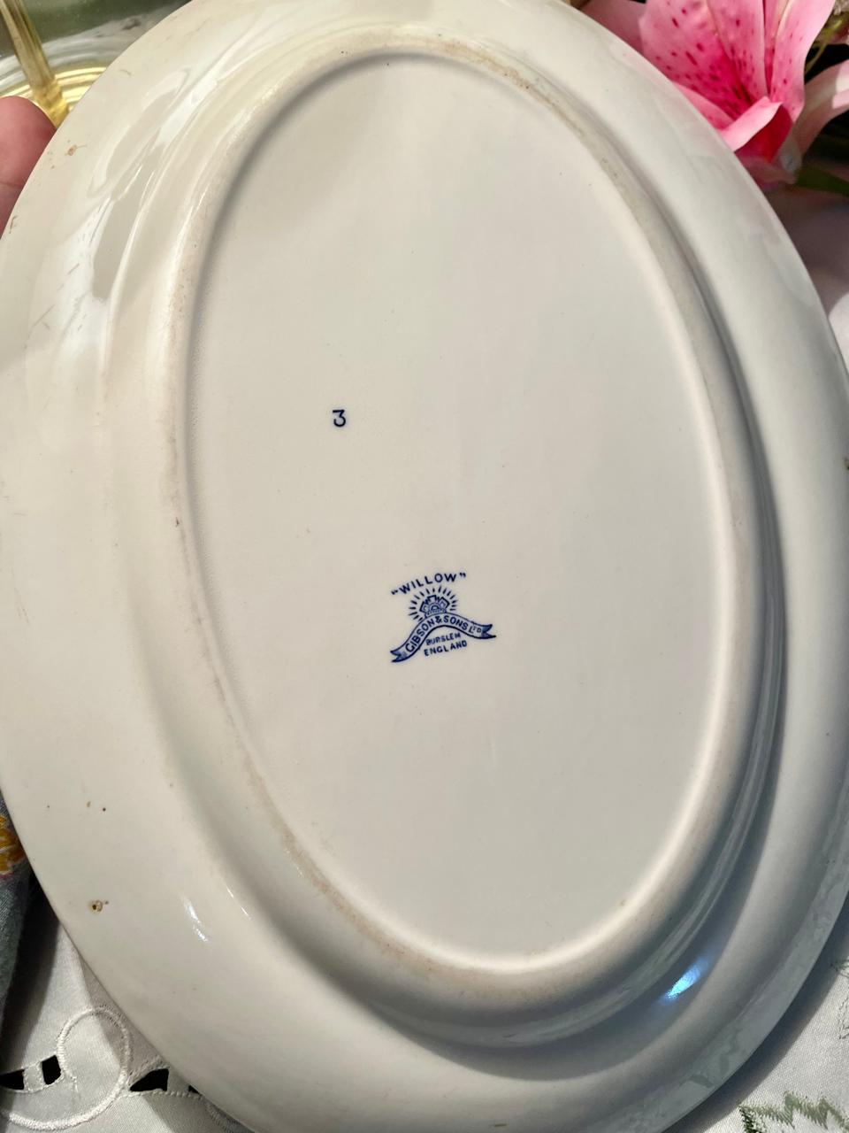 Gibson & Sons Willow Blue & White Serving Platter 13 Inch