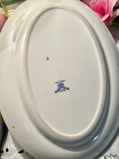 Gibson & Sons Willow Blue & White Serving Platter 13 Inch