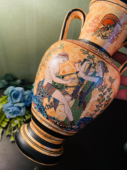 [ RARE FIND ] Vintage Greek Style Amphora Vase 11 Inch