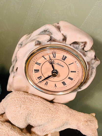 Juliana Polar Bear Decorative Table Clock – 8 Inch