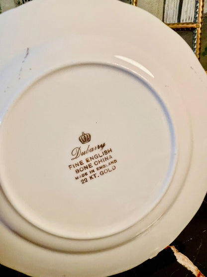 Dubany Fine English Bone China Floral & Gold Gilded Decor Plate – 6 Inch