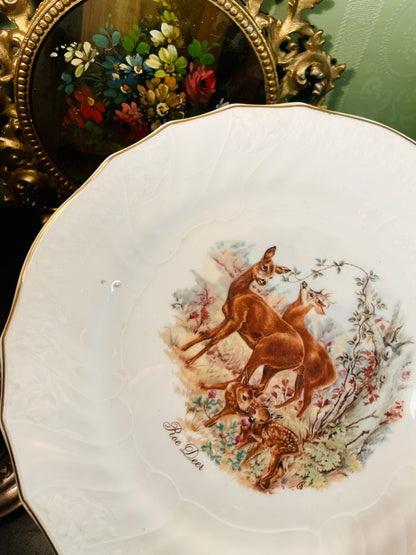La Cigale Rue Deer Porcelain Decorative Plate