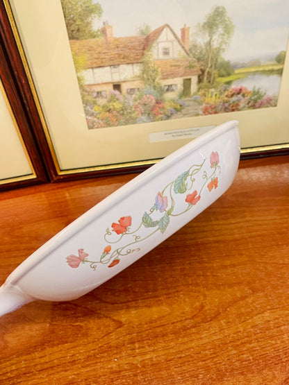 Vintage Corning Ware Frying Pan Skillet "Sweet Pea" Floral Design, For Cooking (France/UK)