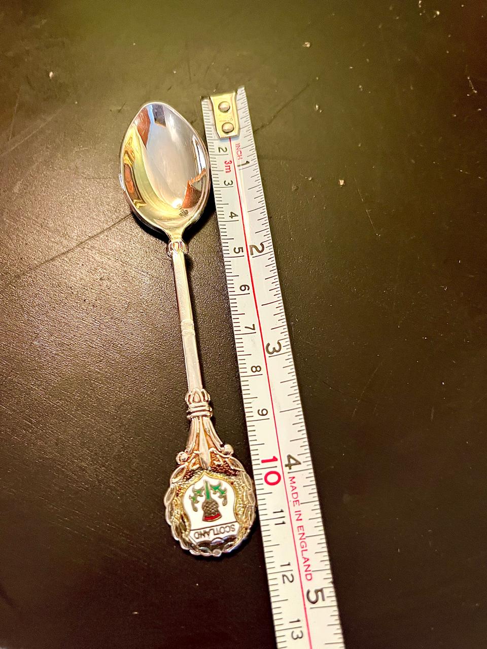 Vintage Scotland Crest Souvenir Spoon 12 cm Silver Tone