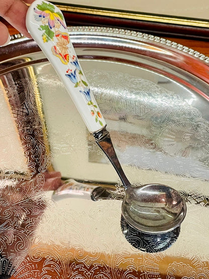 Aynsley, Aynsley Cottage Garden, Soup Spoon, Serving Spoon, Vintage Spoon, Floral China Spoon, English Bone China, Collectible Flatware, Cottagecore Decor, Tea Time Accessories, Made in England, Gift Add-on