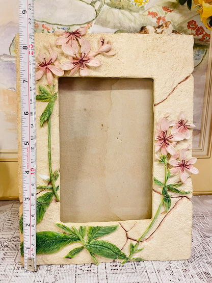 Vintage Pink Floral Photo Frame – Cottage Garden
