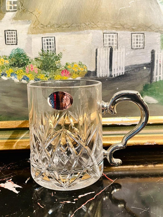 Royale County Silverware Crystal Mug with Silver-Plated Handle – Gift Boxed
