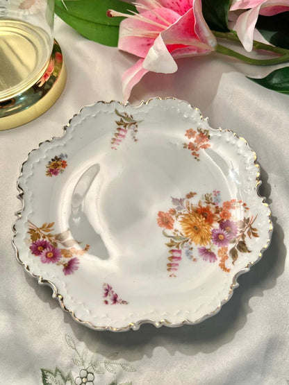 Monbijou Bavaria Floral Gold-Trim Plater 20cm