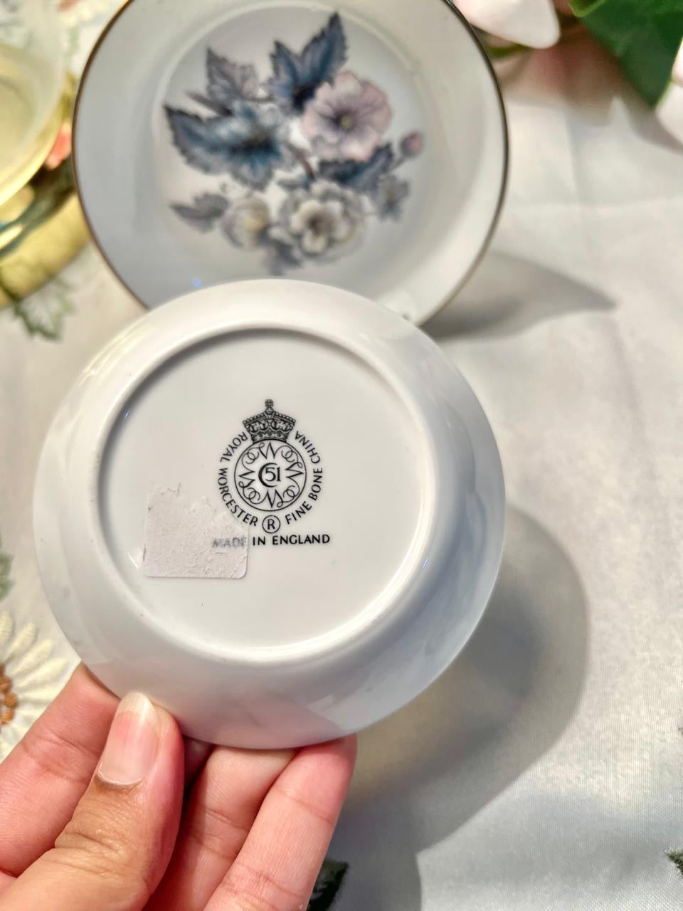 Royal Worcester Fine Bone China Floral Dishes Set of 2 10–11 cm