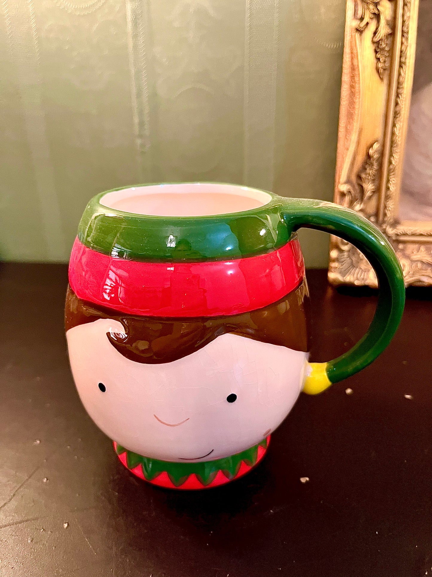 Cute Christmas Elf Ceramic Mug 5 Inch