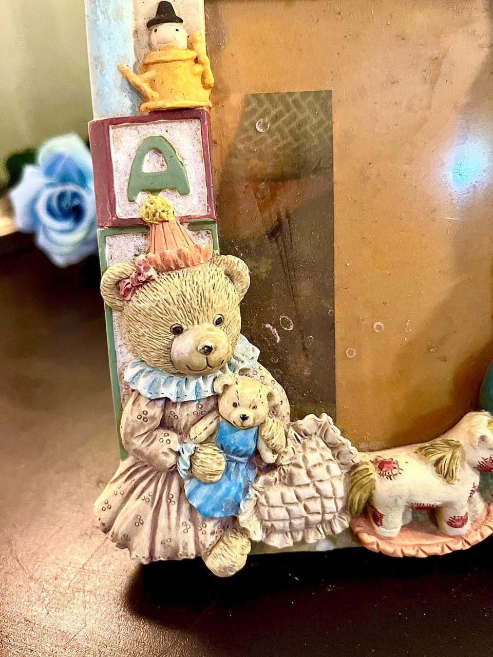 Teddy Bear Nursery Photo Frame 7 Inch Kids Decor
