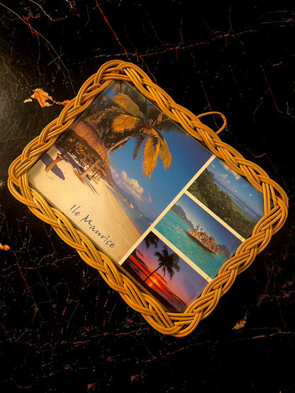 Woven Rattan Photo Frame | Tropical Island Style Frame