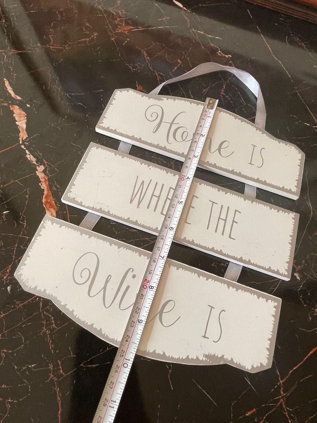 American Creed 3-Step Wooden Wall Plaque – Home is Where the Wine Is