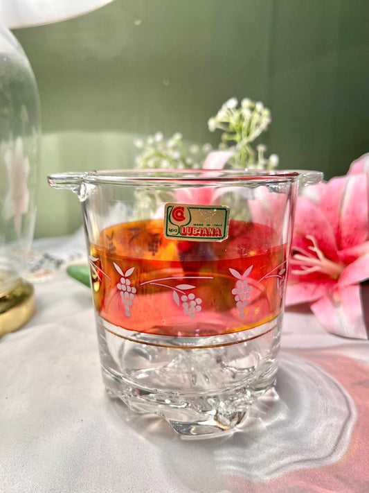 Lubiana Italy Amber Crystal Ice Bucket 5" × 5"