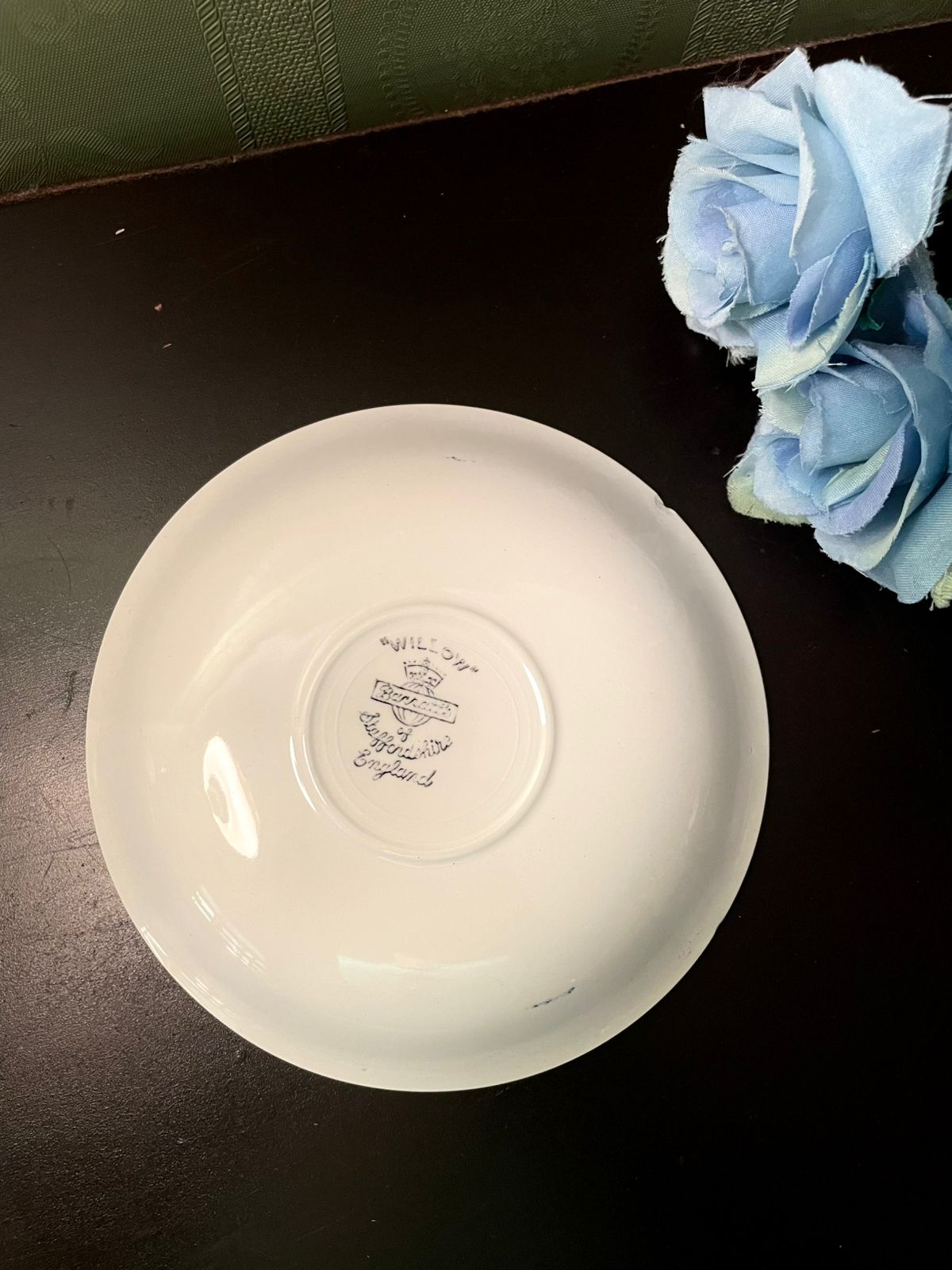 Royal Tudor Willow Decorative Plate 6 Inch Blue & White English Transferware