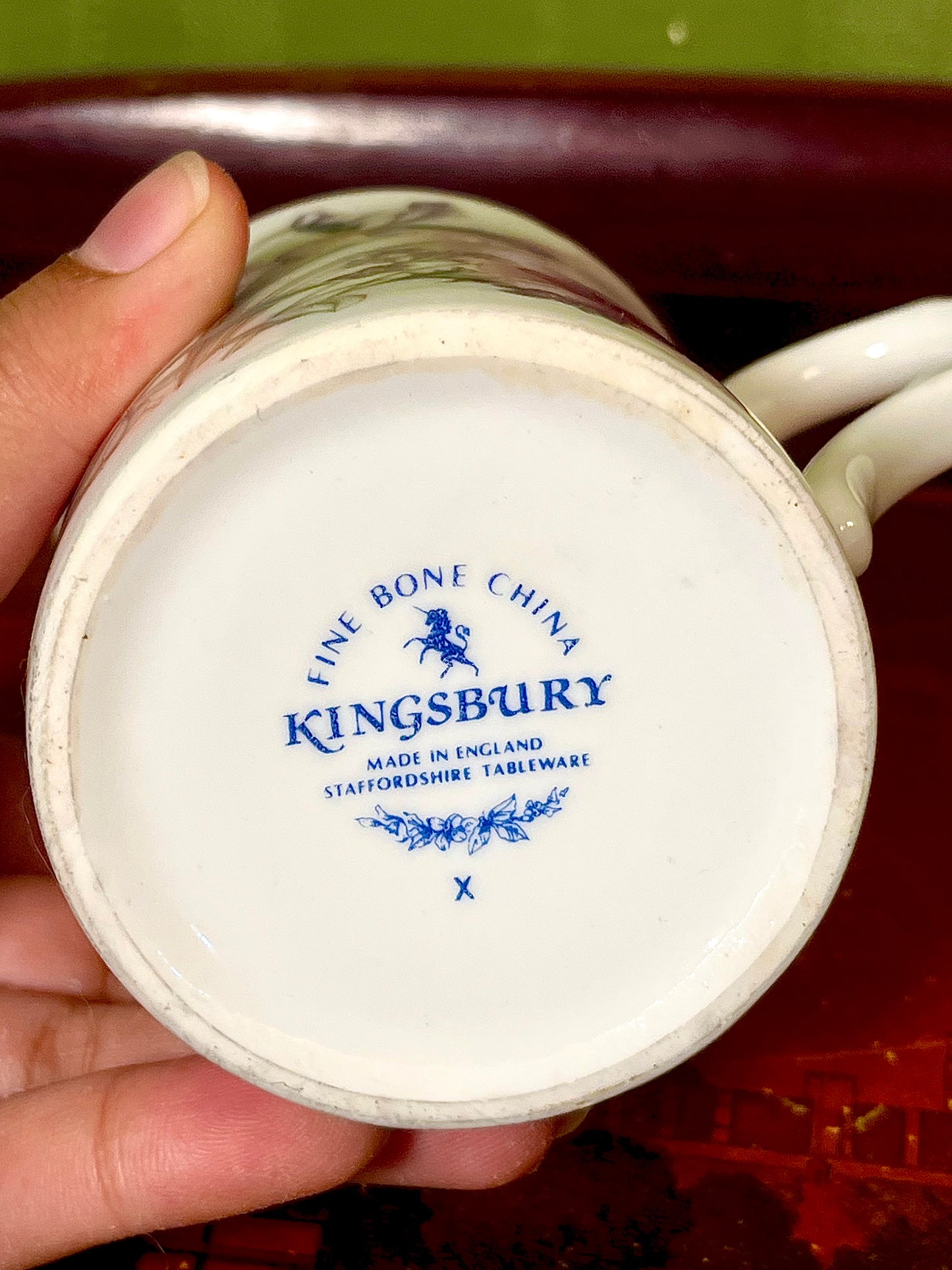 Kingsbury Fine Bone China Floral Mug Made in England Staffordshire