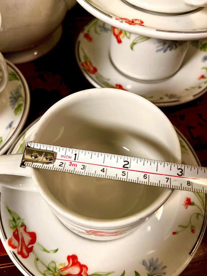 Churchill Floral Hotelware Tea Set | Made in England | 11 Pieces