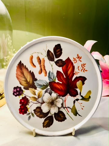 Vintage Autumn Floral Botanical Melamine Spoon Rest – 6 Inch