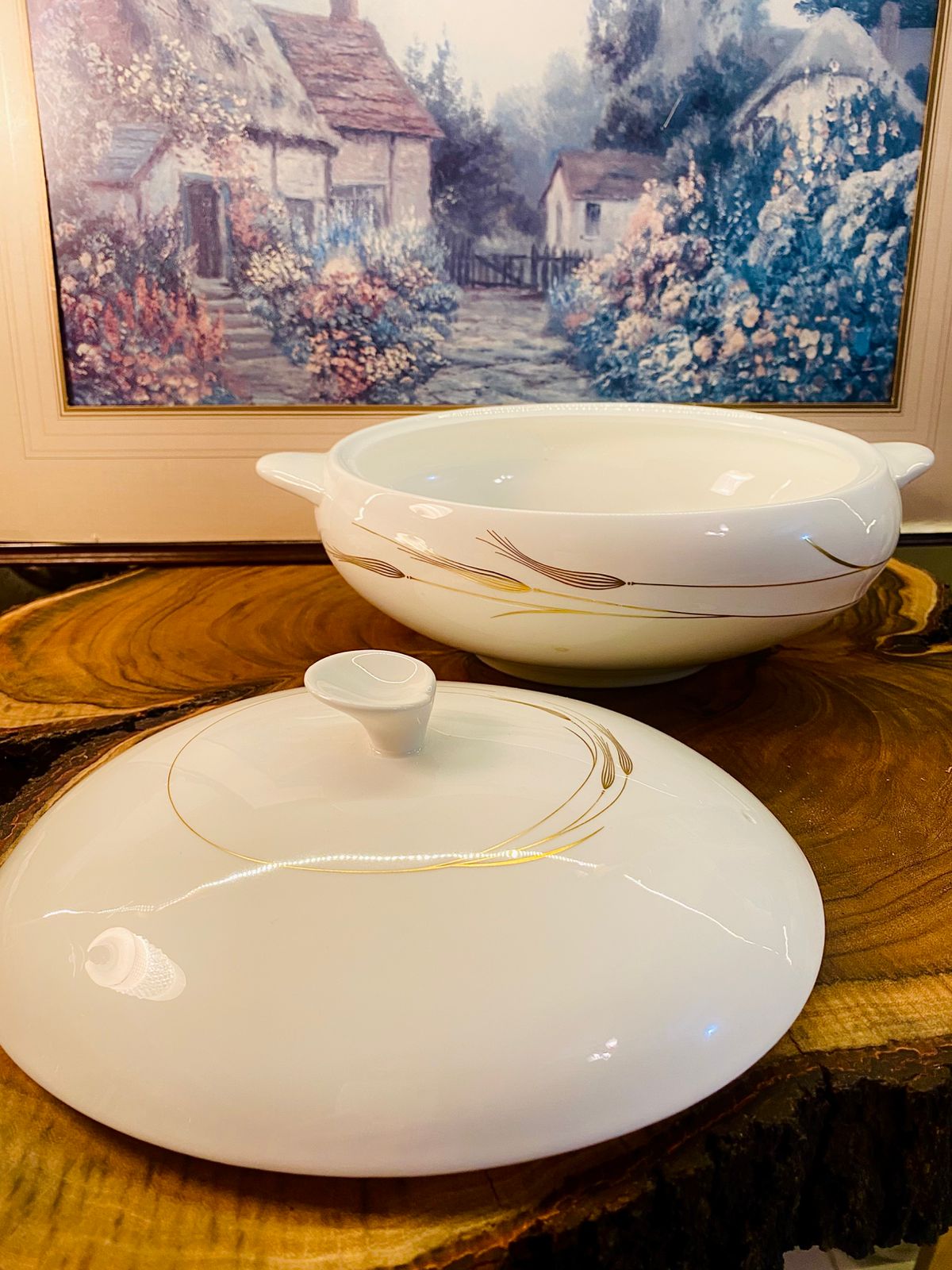 Wedgwood Serenity Bone China Covered Serving Bowl