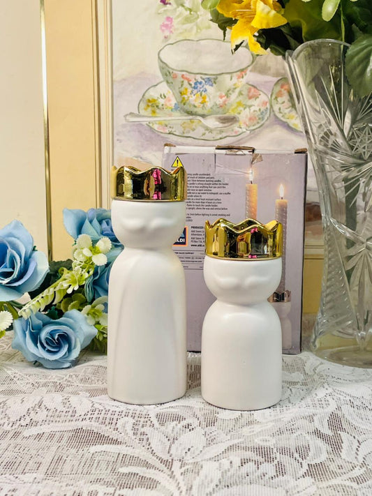 Kirkton House Kings Crown Candle Holders Set of 2