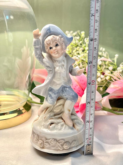 Blue & White Child Music Box Figurine Lara’s Theme 16cm