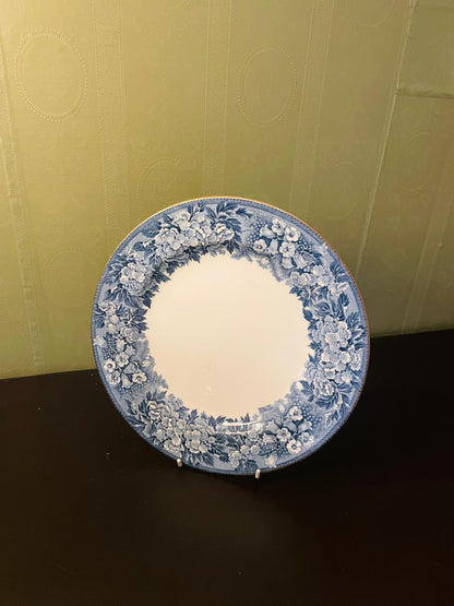 Blue and White Floral Decorative Plate 10 Inch