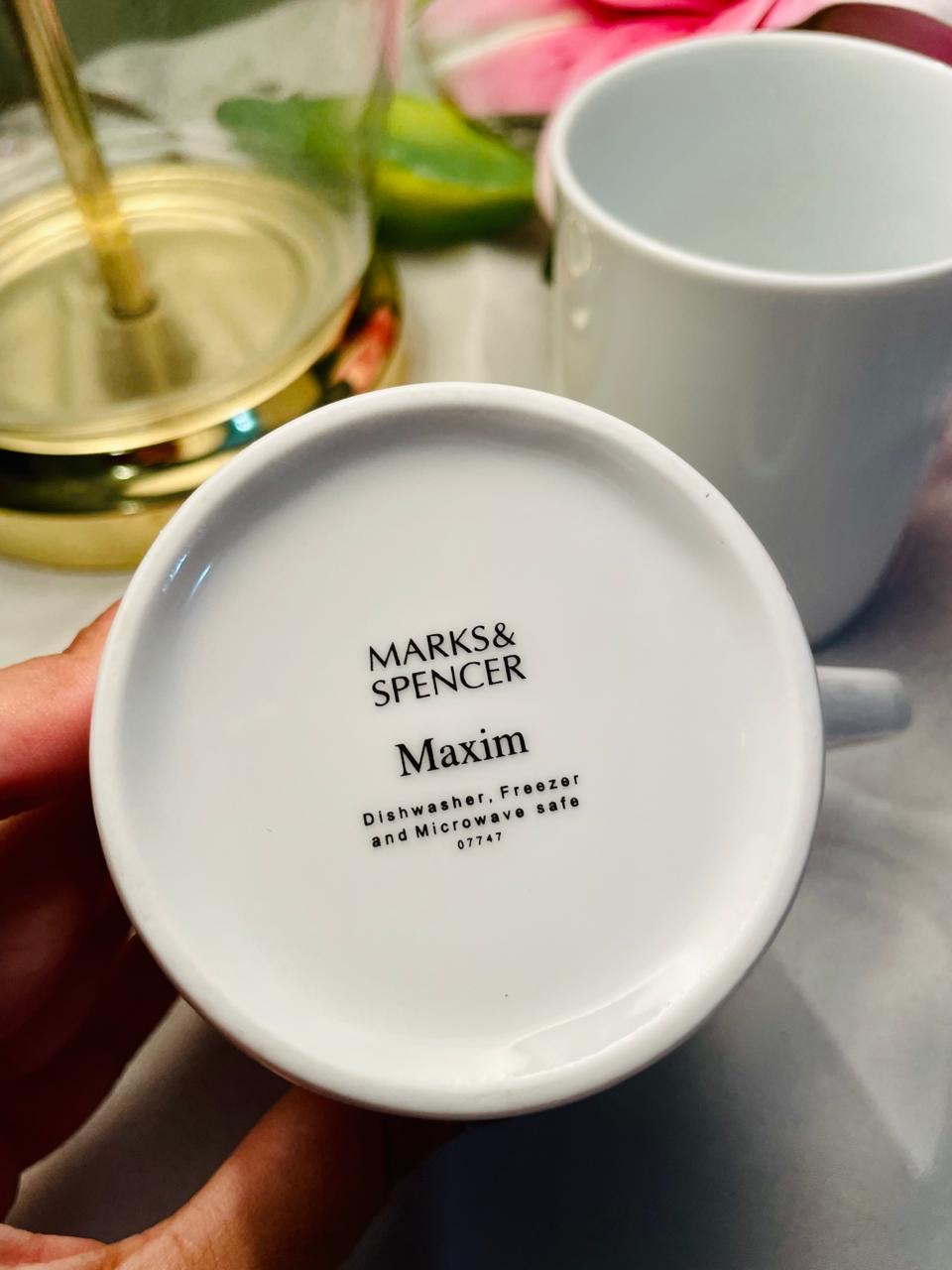 Marks & Spencer Maxim White 2-Piece Mug Set Approx. 10 cm