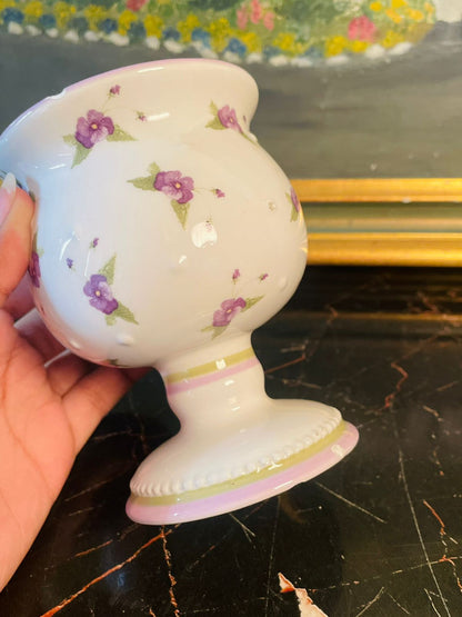 “Enlightenments” Floral Ceramic Vase with scented candle– Lavender Blossom