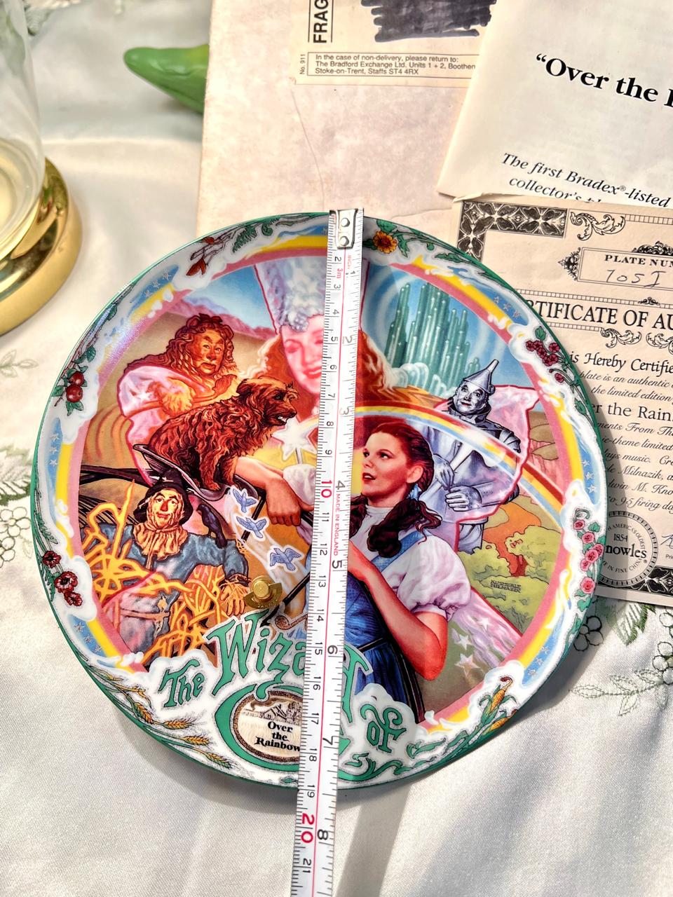 Knowles Over the Rainbow Wizard of Oz Collector Plate 8 in