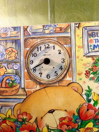 Large “Bless This Mess” Bear Wall Clock