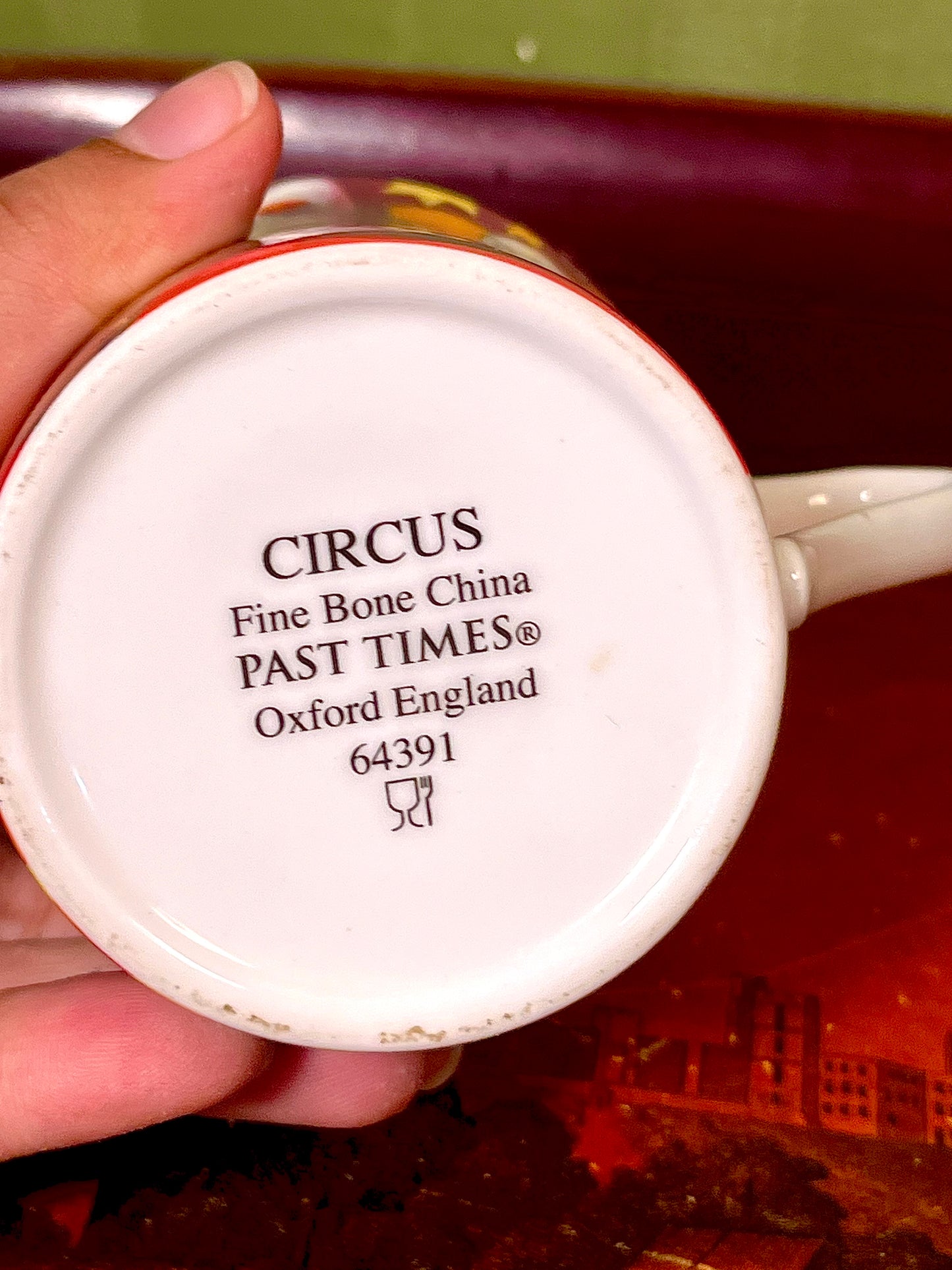 Past Times Circus Fine Bone China Mug Oxford England