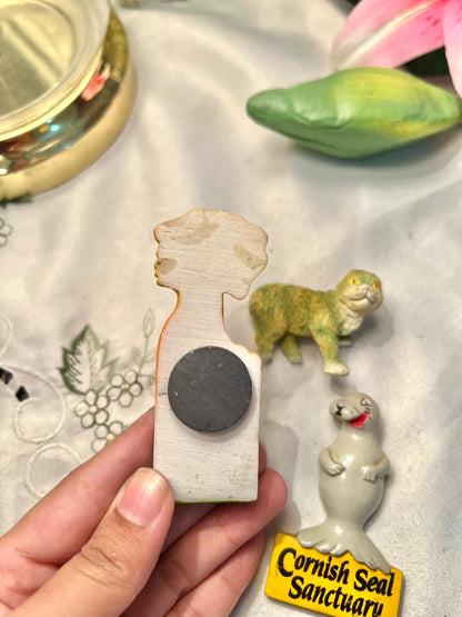 Animal Souvenir Figurine Magnet Set – Giraffe, Cat & Seal – 3 Pcs