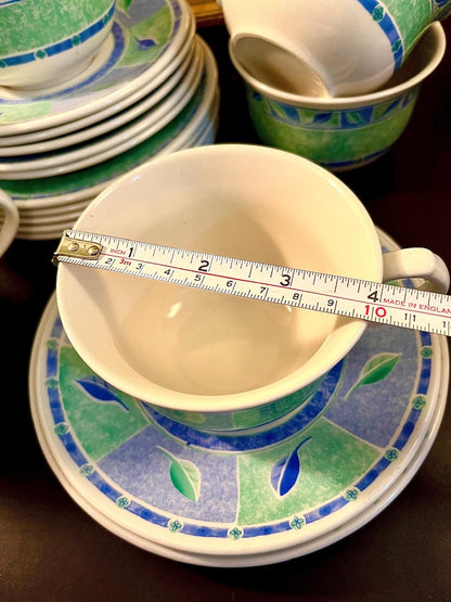 Churchill Vintage Fine China Tea Set Green Leaf – 16 Piece