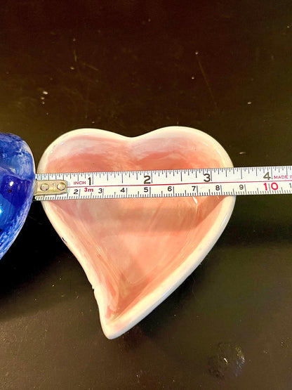 Heart Shaped Ceramic Trinket box with lid