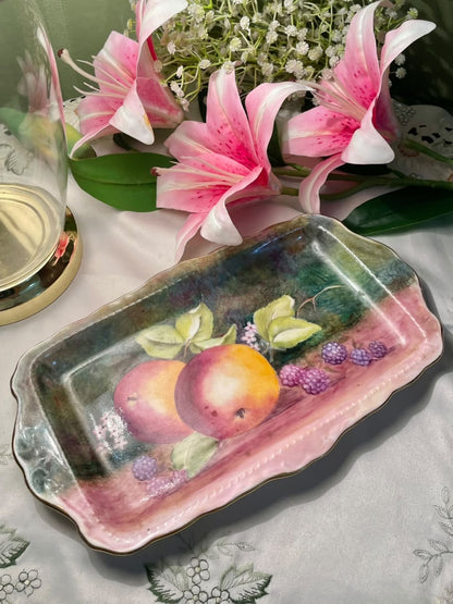 Marie Deeks Hand-Painted Fruit Serving Platter Approx. 30 cm