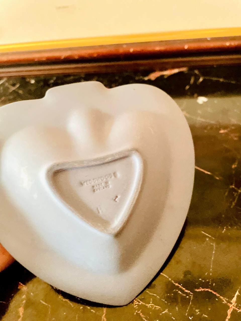 Wedgwood Jasperware Blue Heart-Shaped Trinket Dish – England