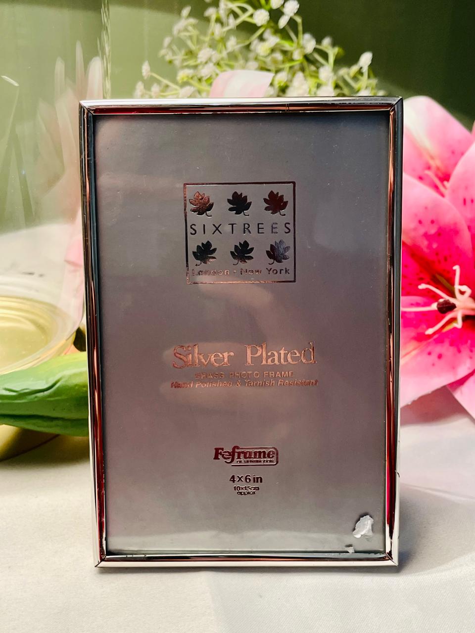 Silver-Plated Brass Photo Frame 16 cm