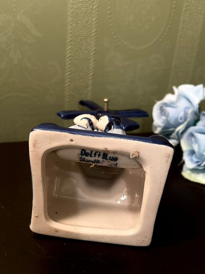 Delft Blue Ceramic Holland Windmill Figurine 5 Inch